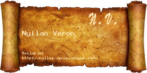 Nyilas Veron névjegykártya
